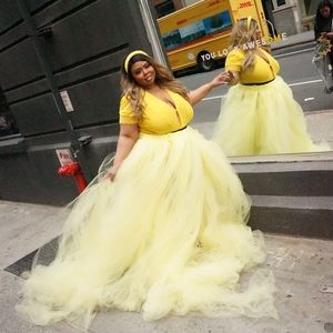 Yellow Tulle Half Skirt PhotoShoot Prop Skirt